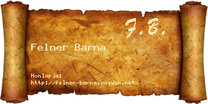Felner Barna névjegykártya